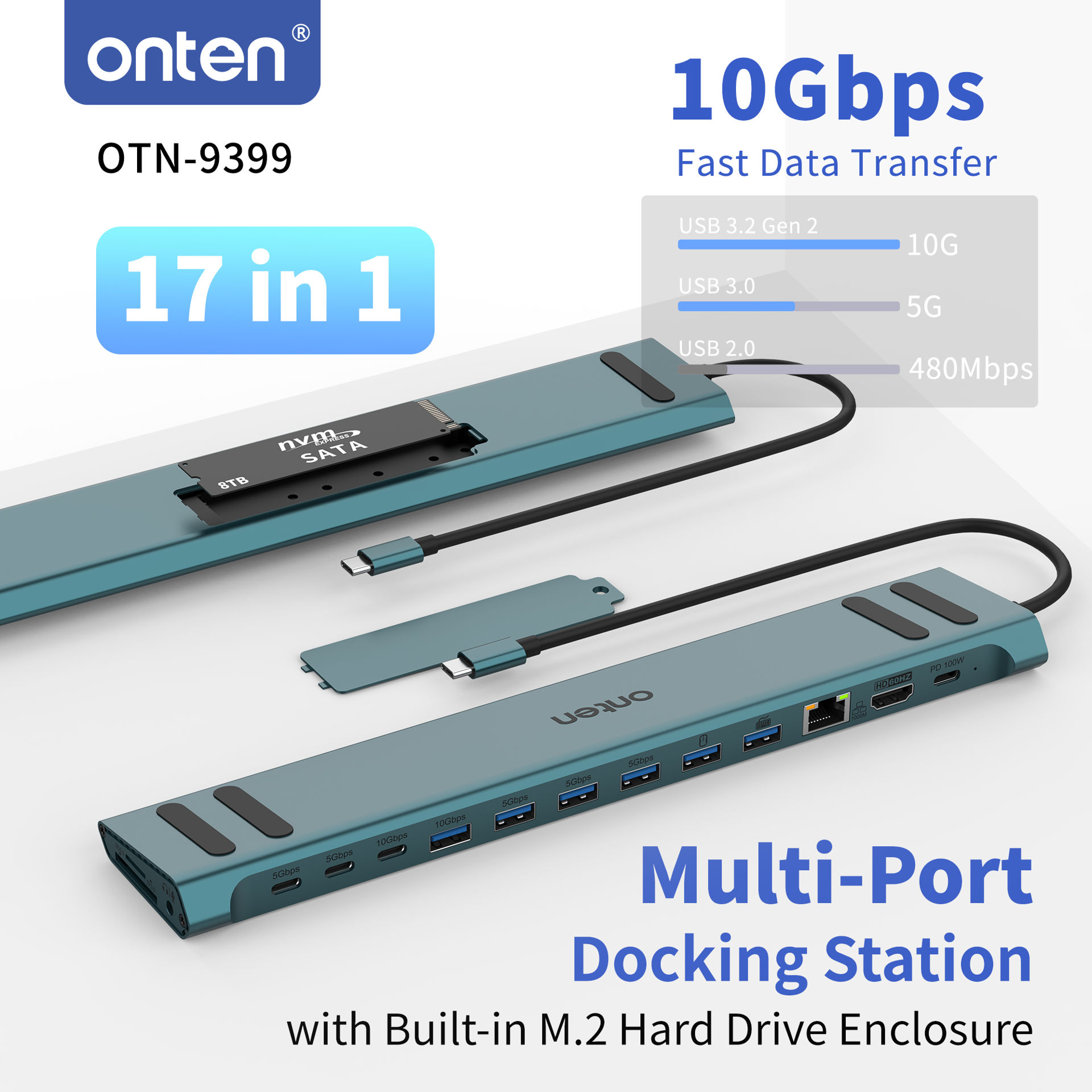 هاب 17 پورت اونتن مدل ONTEN OTN-9399