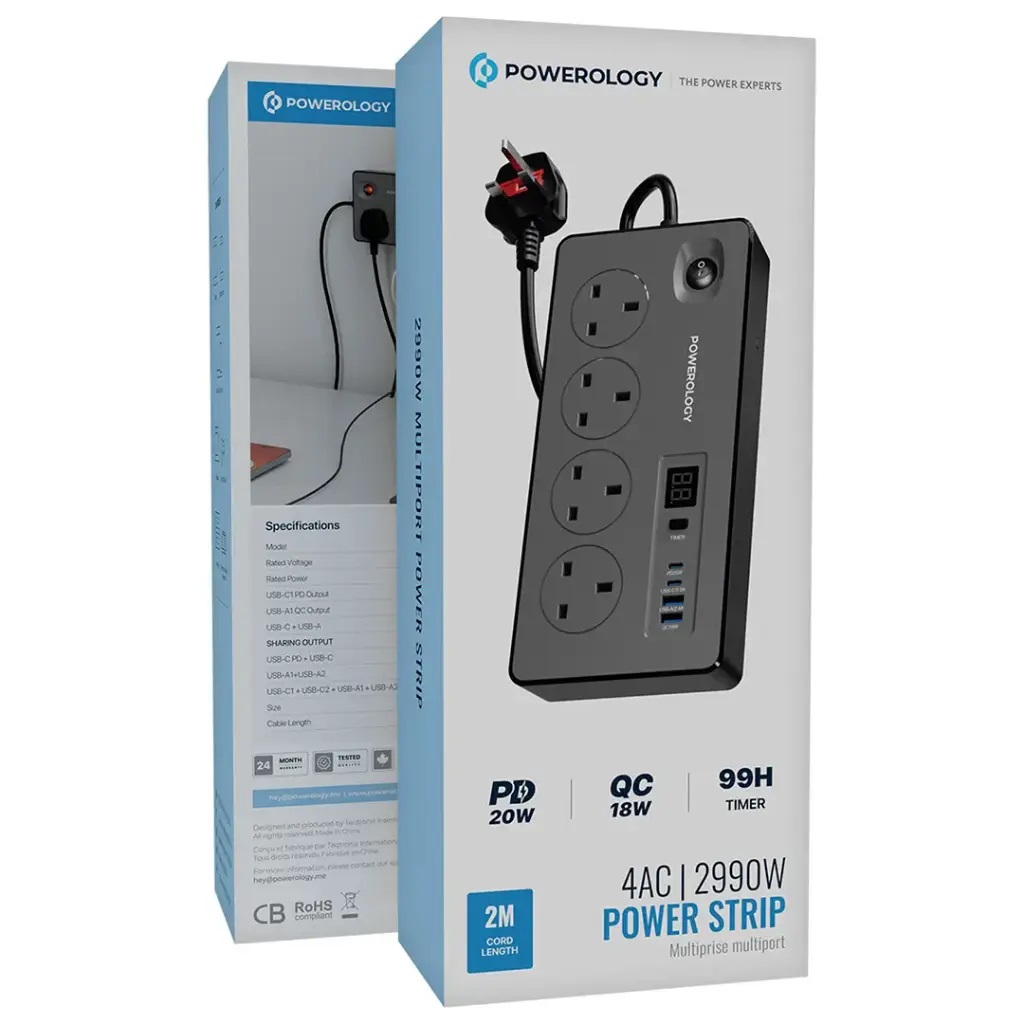 چندراهی برق پاورولوژی مدل Powerology PWCUQC045BK